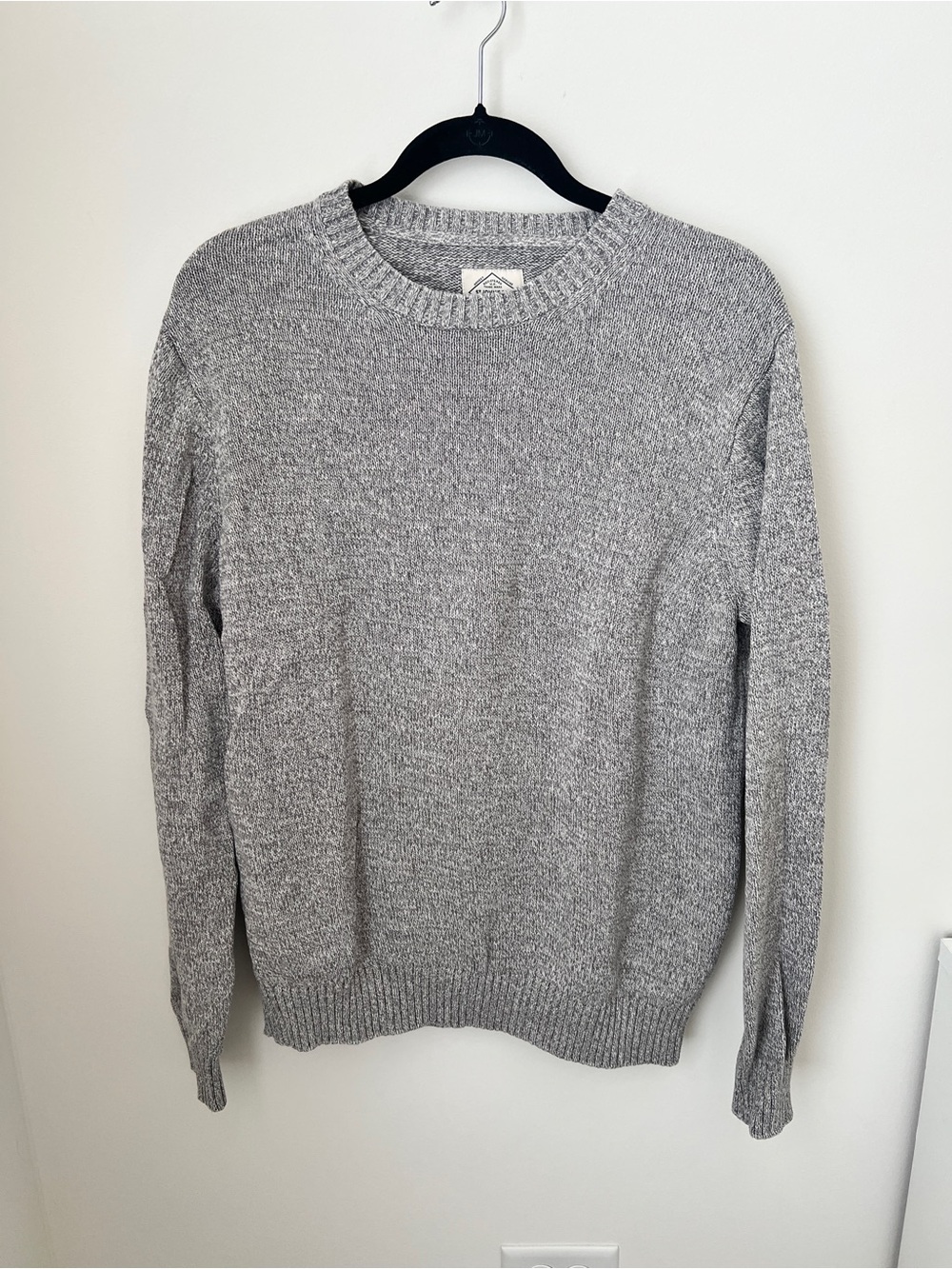 St. John's Bay Men's 100% Cotton Heather Gray Crewneck Sweater size L